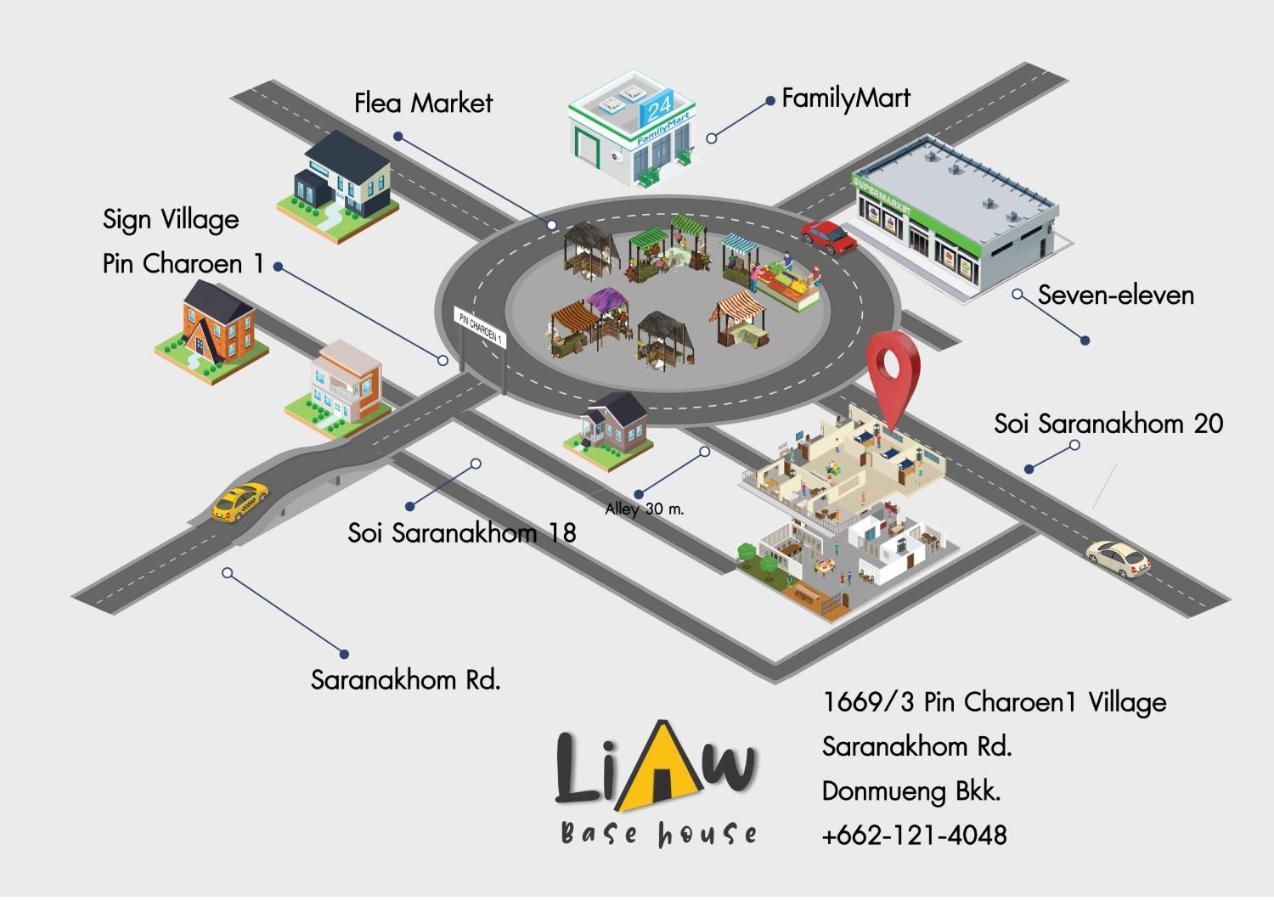 Liaw Base House Vandrehjem Bangkok Eksteriør billede